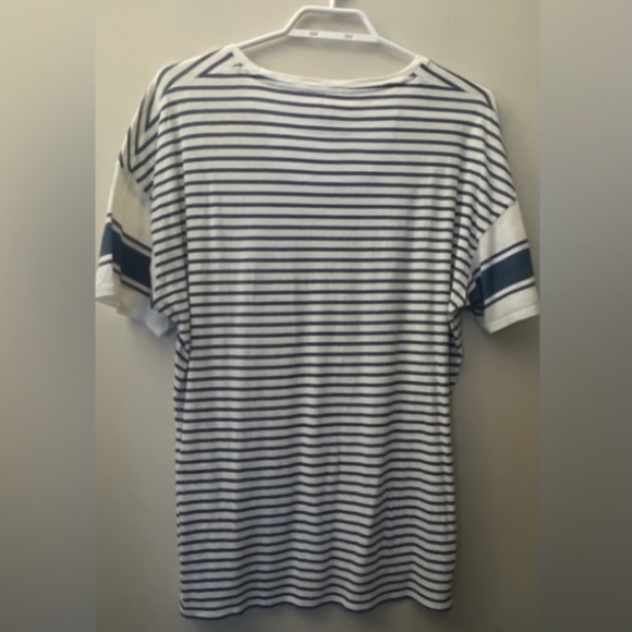 Diesel BLU/WHT Striped Tee, L Winter Sale - Picture 2 of 4